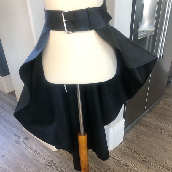 Tags Wild Muss Belted Half Black Leather Like Skirt Costume Renaissance Fair